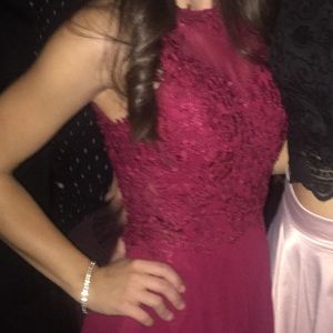Deep red homecoming dress